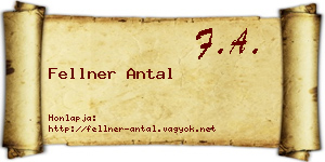 Fellner Antal névjegykártya